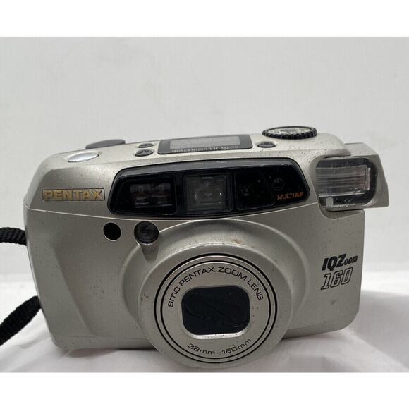 Pentax IQZoom 160 Date 35mm Point & Shoot Film Camera As Is - Picture 1 of 10